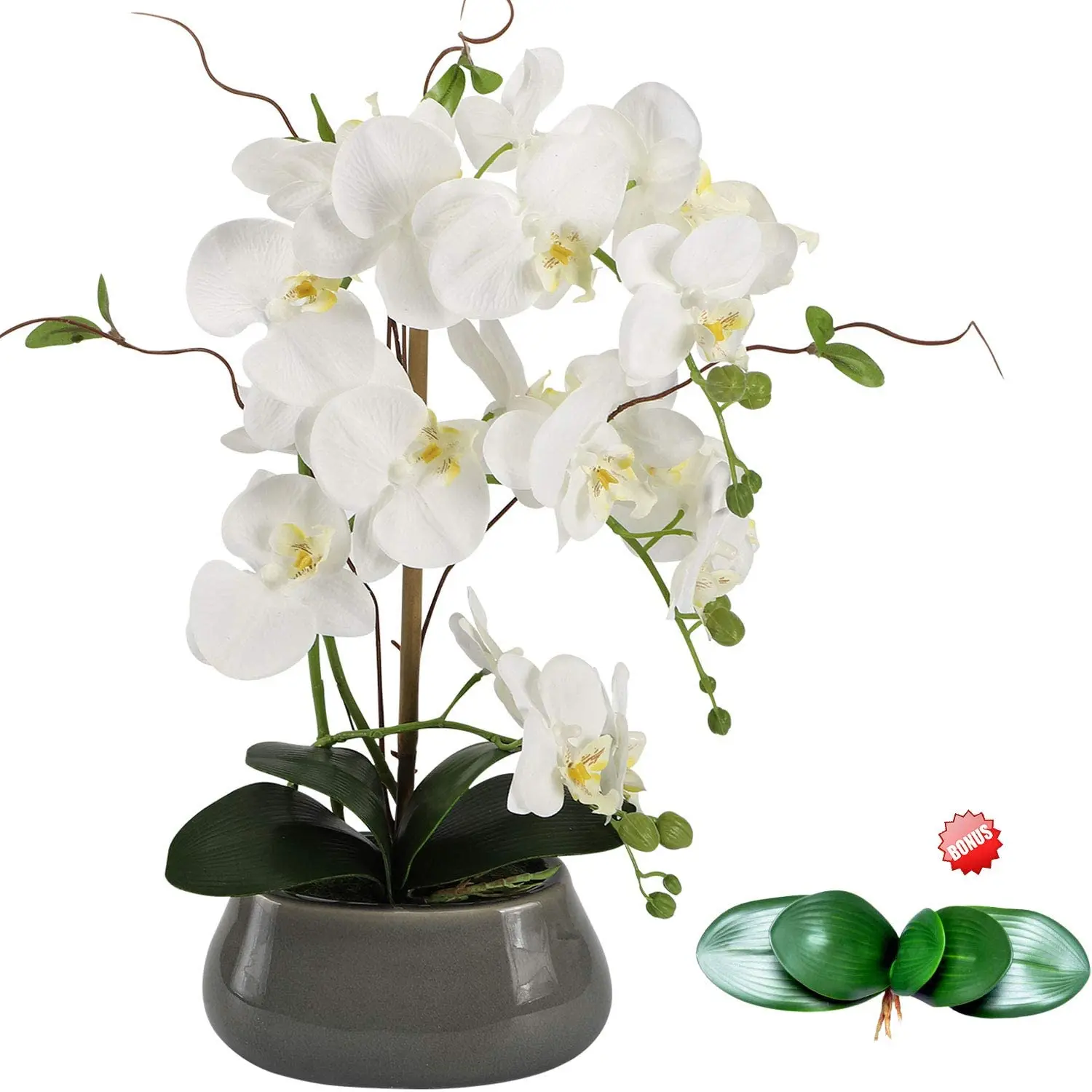 Flower Girl Basket - Centrotavola di fiori di orchidea artificiale